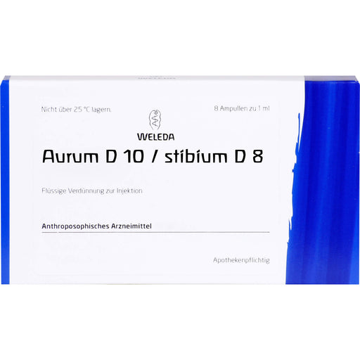 Aurum D10/Stibium D8 WELEDA Amp., 8 St. Ampullen