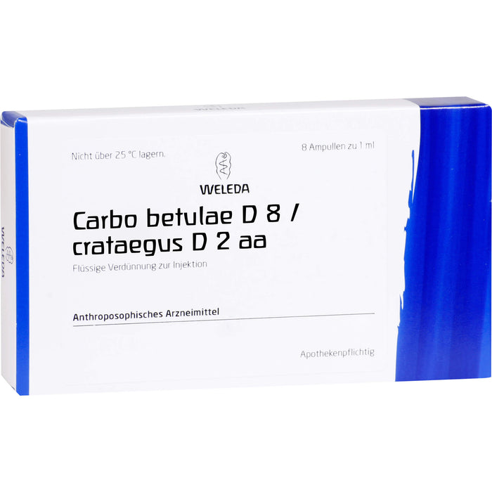 Carbo Betulae D8/Crataegus D2 aa Amp. Weleda, 8X1 ml AMP