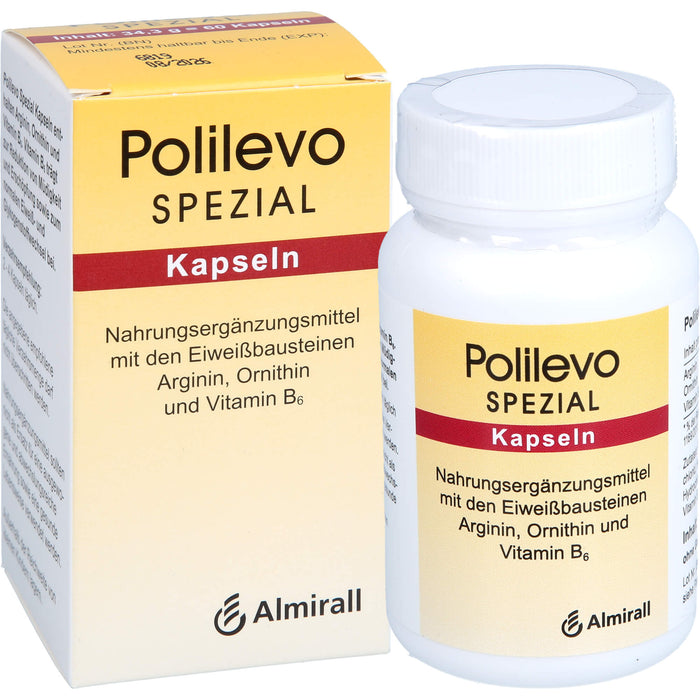 Polilevo spezial Kapseln mit Arginin, Ornithin und Vitamin B6, 60 St. Kapseln