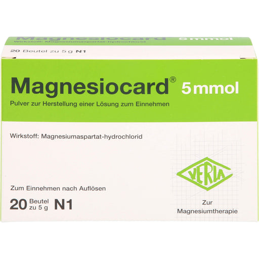 Magnesiocard 5 mmol Beutel zur Magnesiumtherapie, 20 St. Beutel