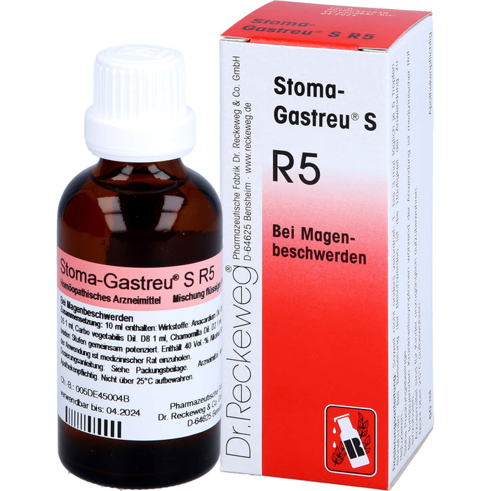 Stoma-Gastreu S R5 Tropfen bei Magenbeschwerden, 50 ml Mischung