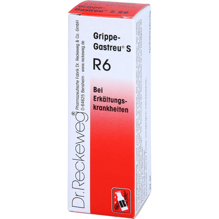 Dr. Reckeweg Grippe-Gastreu S R6 Tropfen bei Erkältungskrankheiten, 22 ml Lösung