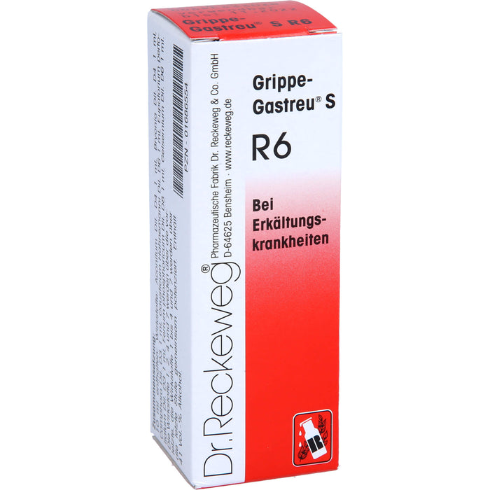 Dr. Reckeweg Grippe-Gastreu S R6 Tropfen bei Erkältungskrankheiten, 22 ml Lösung