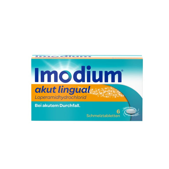 Imodium akut lingual Schmelztabletten bei akutem Durchfall, 6 St. Tabletten