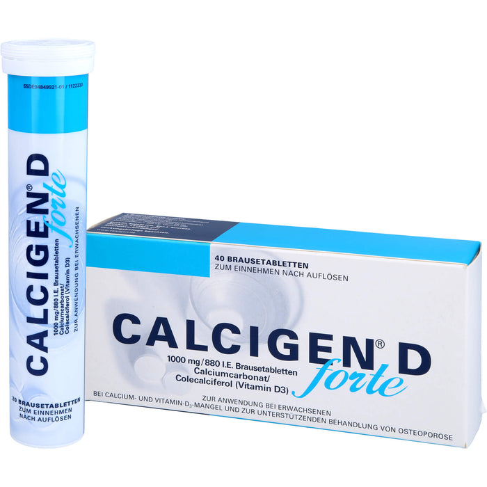CALCIGEN D forte 1000 mg/880 I.E. Brausetabletten, 40 St BTA
