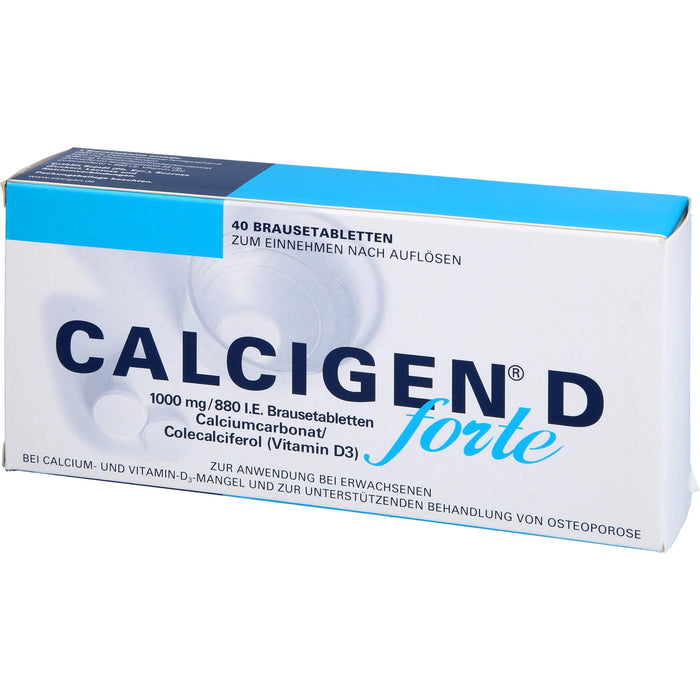 CALCIGEN D forte 1000 mg/880 I.E. Brausetabletten, 40 St BTA