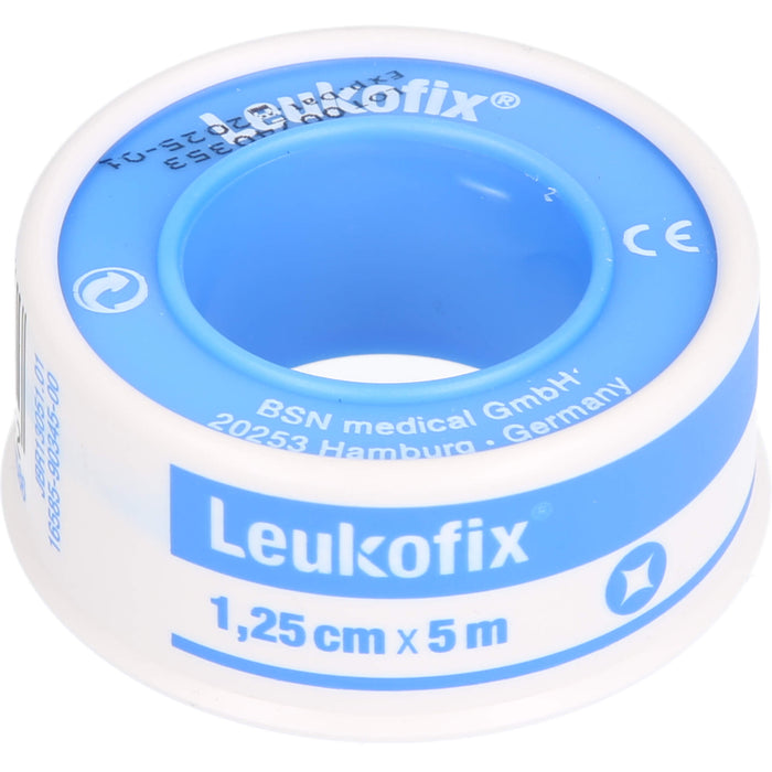 Leukofix 1,25 cm x 5 m hautfreundliches transparentes Fixierpflaster, 1 St. Pflaster