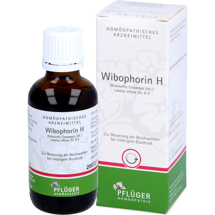 Wibophorin H Lösung bei niedrigem Blutdruck, 50 ml Lösung