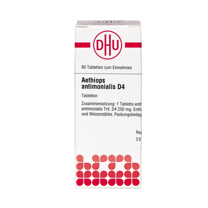 DHU Aethiops antimonialis D 4 Tabletten, 80 St. Tabletten