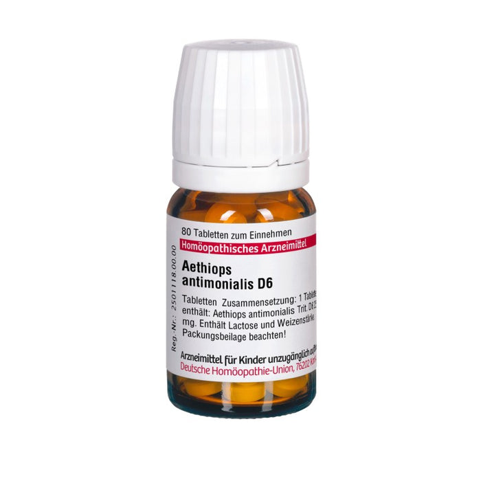 Aethiops antimonialis D6 DHU Tabletten, 80 St. Tabletten