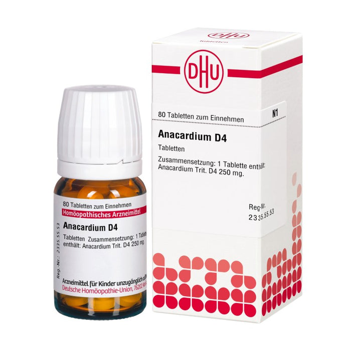 DHU Anacardium D4 Tabletten, 80 St. Tabletten