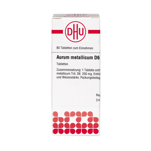 DHU Aurum metallicum D6 Tabletten, 80 St. Tabletten