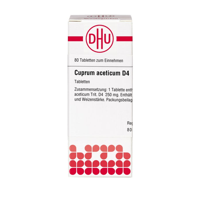 Cuprum aceticum D4 DHU Tabletten, 80 St. Tabletten