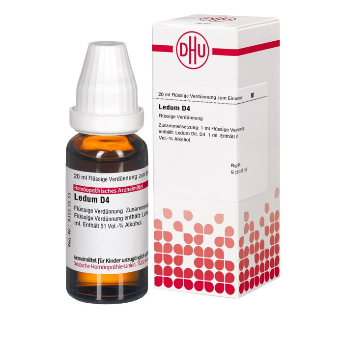 Ledum D4 DHU Dilution, 20 ml Lösung