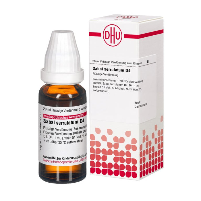 Sabal serrulatum D4 DHU Dilution, 20 ml Lösung