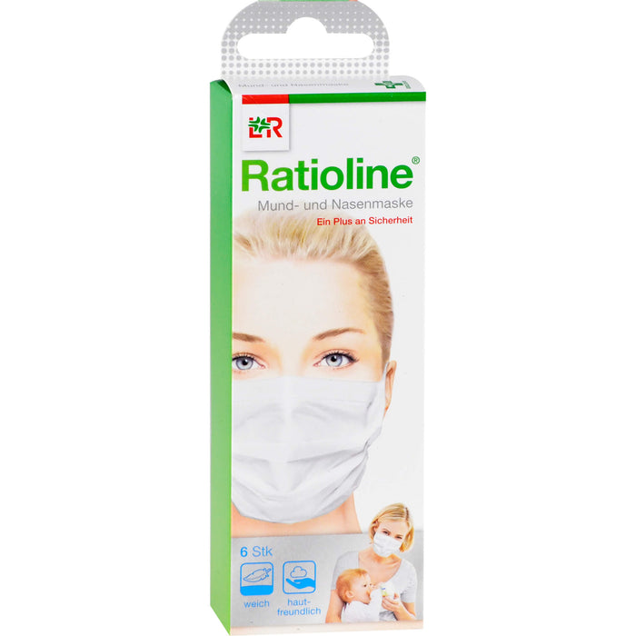 Ratioline Mund- und Nasenmaske, 6 St. Packung