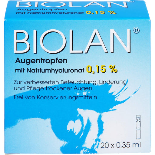 Biolan Augentropfen, 20 ml Einzeldosispipetten
