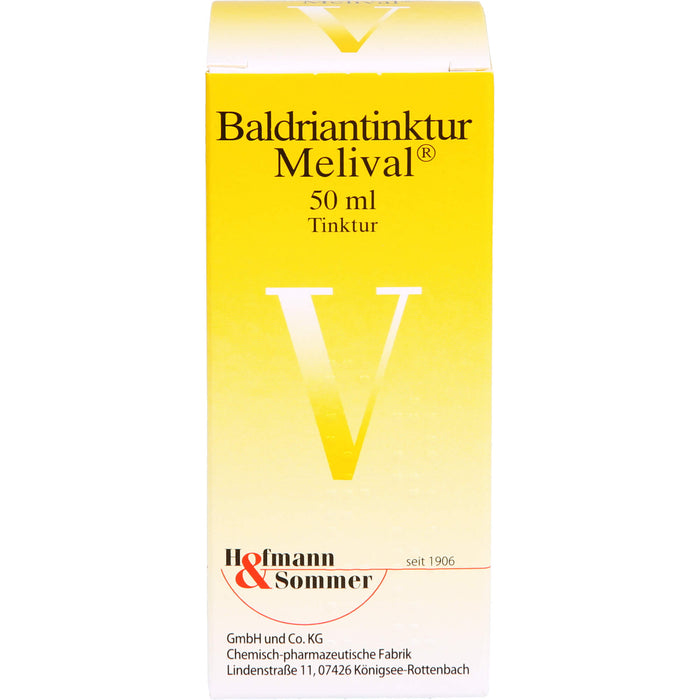 Melival Baldriantinktur bei Unruhezuständen und nervös bedingten Einschlafstörungen, 50 ml Lösung
