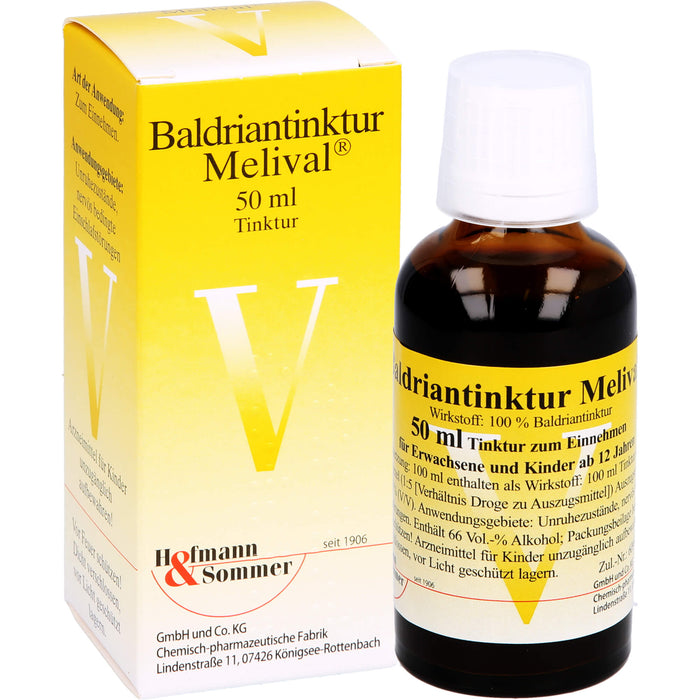 Melival Baldriantinktur bei Unruhezuständen und nervös bedingten Einschlafstörungen, 50 ml Lösung