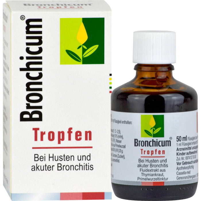 Bronchicum Tropfen bei Husten und akuter Bronchitis, 50 ml Solution