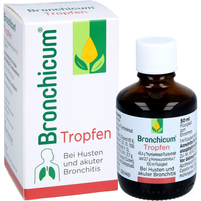 Bronchicum Tropfen bei Husten und akuter Bronchitis, 50 ml Lösung