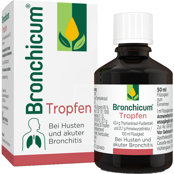 Bronchicum Tropfen bei Husten und akuter Bronchitis, 50 ml Lösung