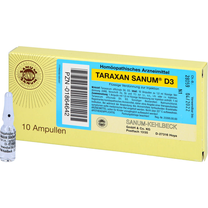 SANUM-KEHLBECK Taraxan Sanum D3 flüssige Verdünnung, 10 St. Ampullen