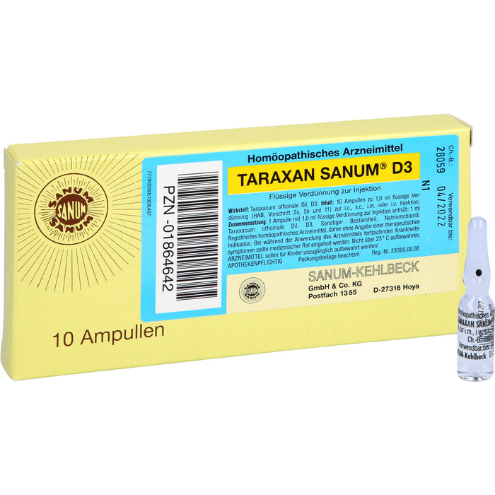 SANUM-KEHLBECK Taraxan Sanum D3 flüssige Verdünnung, 10 St. Ampullen
