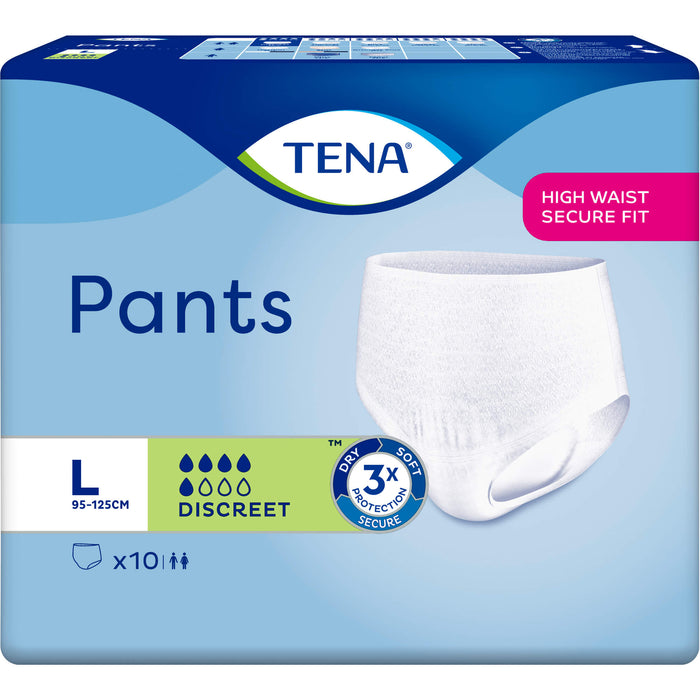 TENA Pants Discreet L bei Inkontinenz, 10 St. Windelhosen