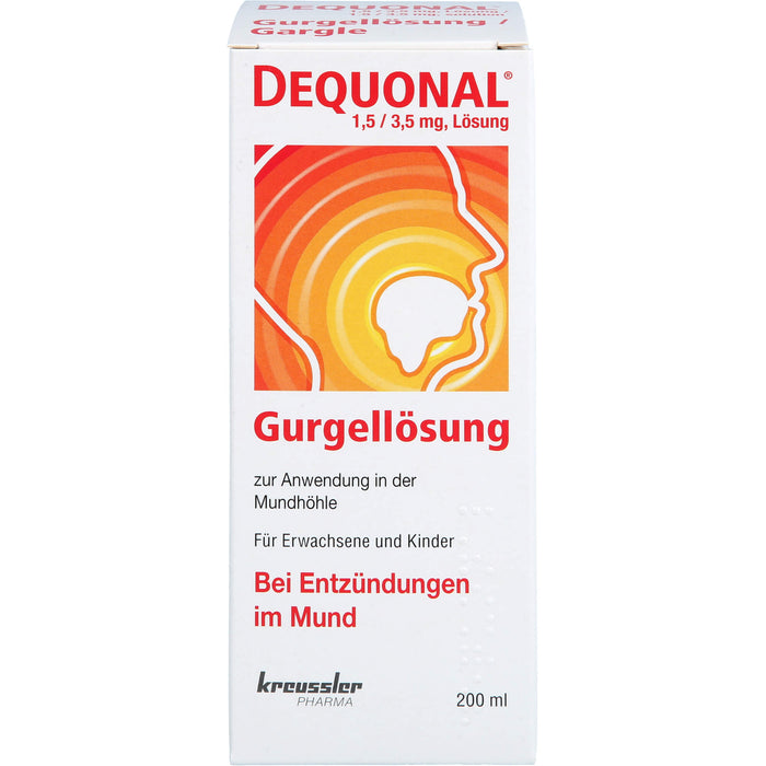 DEQUONAL Gurgellösung bei Entzündungen im Mund, 200 ml Lösung