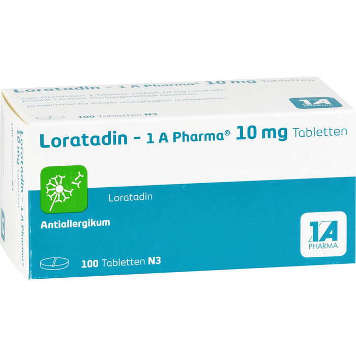 Loratadin - 1 A Pharma , 10 mg Tabletten, 100 St. Tabletten