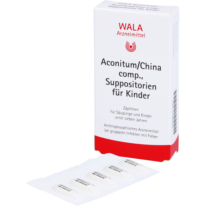 Aconitum/China comp., Wala Suppositorien für Kinder, 10 St. Zäpfchen