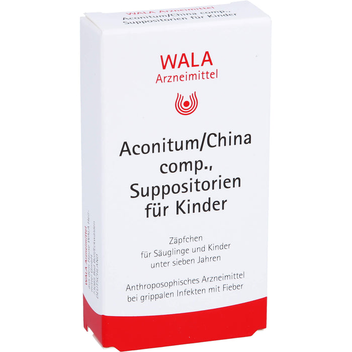 Aconitum/China comp., WALA Suppositorien für Kinder, 10 St. Zäpfchen