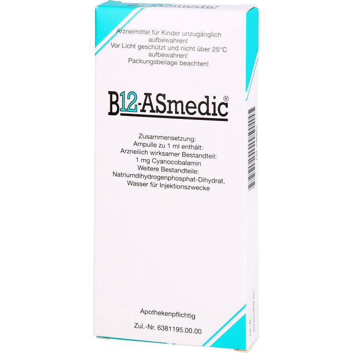 B12 ASmedic Injektionslösung, 10 St. Ampullen