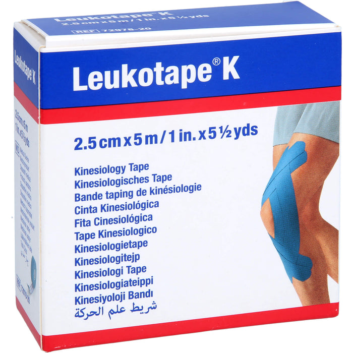 Leukotape K 2,5cm blau, 1 St VER
