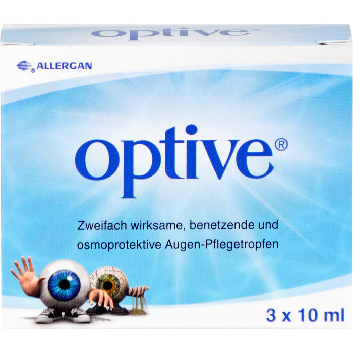 Optive zweifach wirksame, benetzende und osmoprotektive Augen-Pflegetropfen, 30 ml Lösung