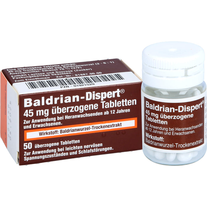 Baldrian-Dispert 45 mg überzogene Tabletten, 50 pcs. Tablets
