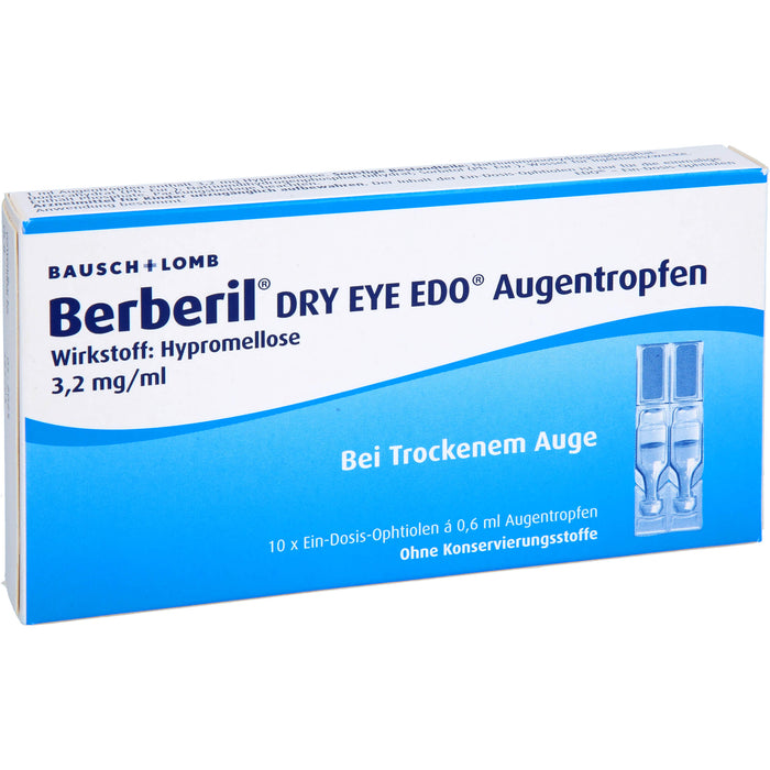 Berberil Dry Eye EDO Augentropfen bei trockenem Auge, 10 St. Einzeldosispipetten