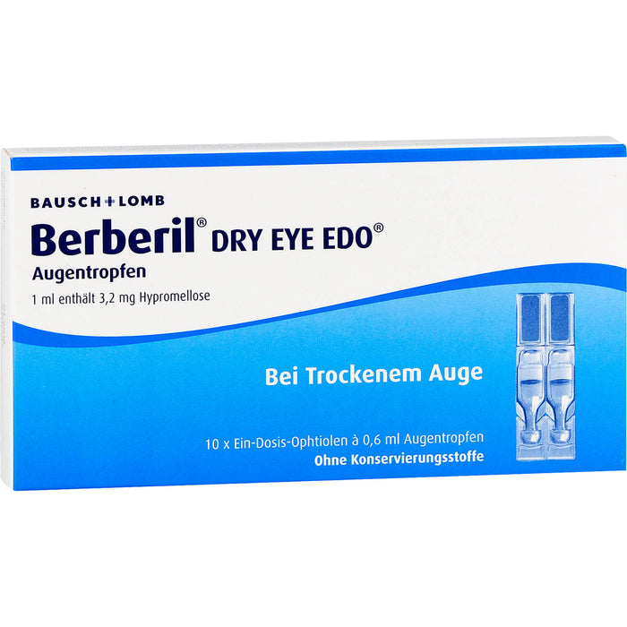 Berberil Dry Eye EDO Augentropfen bei trockenem Auge, 10 pcs. Single-dose pipettes