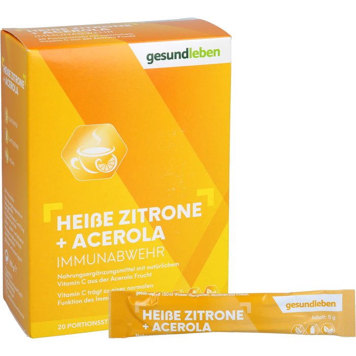Gesundleben Heiße Zitrone + Acerola Immunabwehr, 20 St. Pulver