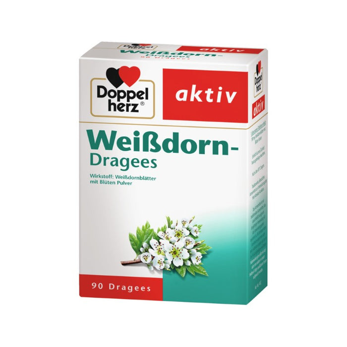 Doppelherz aktiv Weißdorn Dragees zur Unterstützung der Herz-Kreislauf-Funktion, 90 St. Tabletten
