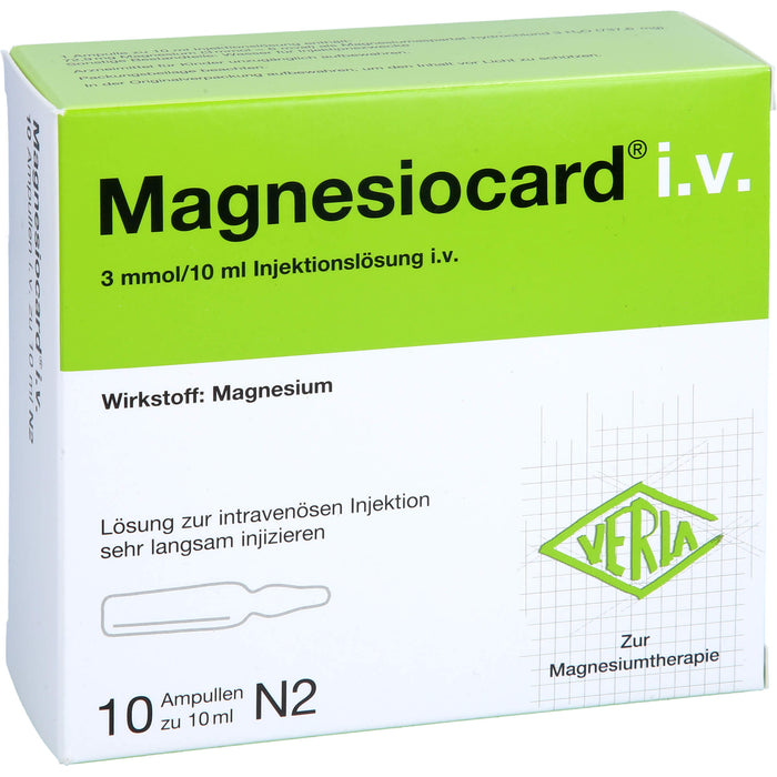 Magnesiocard i.v. Ampullen bei Magnesiummangel, 100 ml Lösung