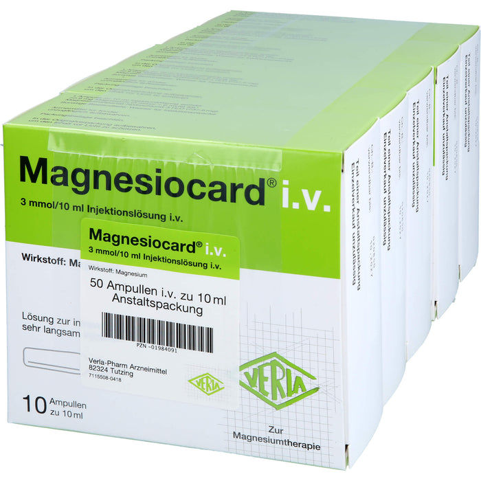 Magnesiocard  i.v., Injektionslösung, 50 St. Ampullen