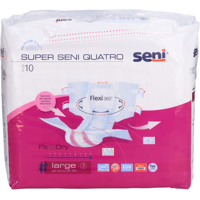 Seni Super Quatro Inkontinenzslips für Erwachsene Large, 10 St. Slips