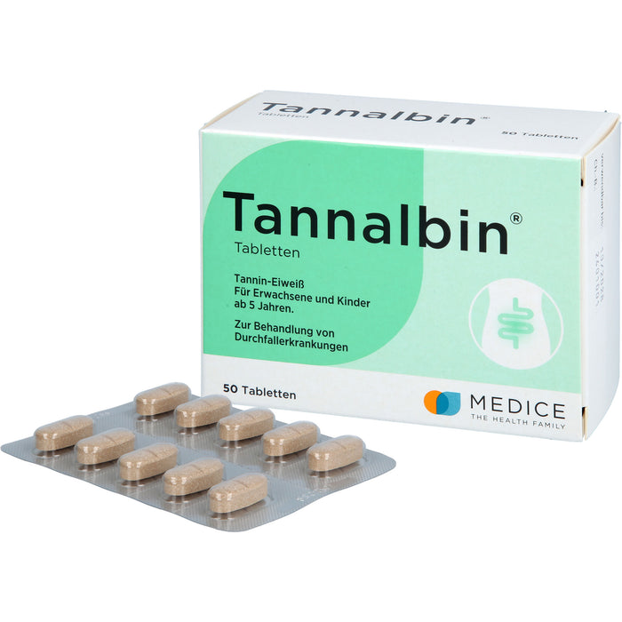 Tannalbin Tabletten 500 mg, 50 St. Tabletten