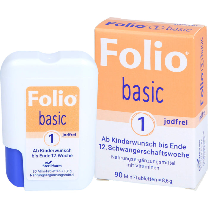Folio 1 Basic jodfrei ab Kinderwunsch bis Ende 12.Woche, 90 St. Tabletten