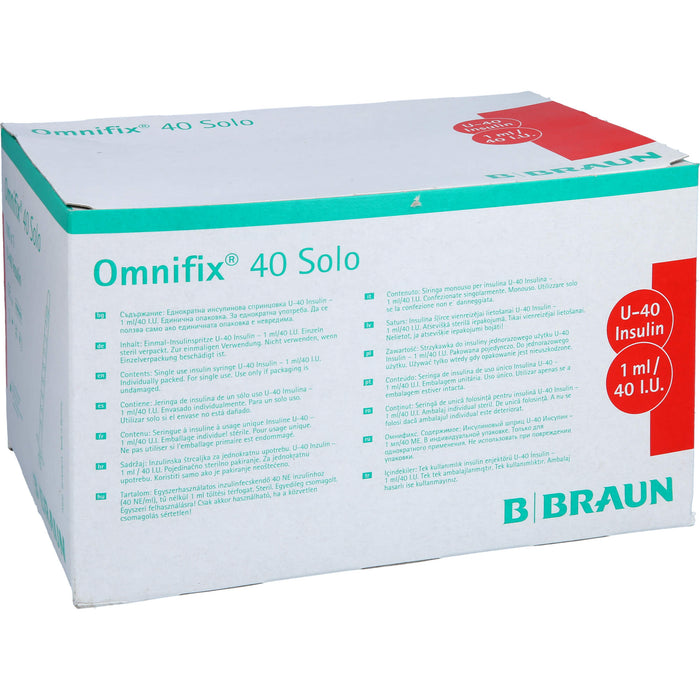 OMNIFIX INSULIN SOLO 40, 100X1 ml SRI