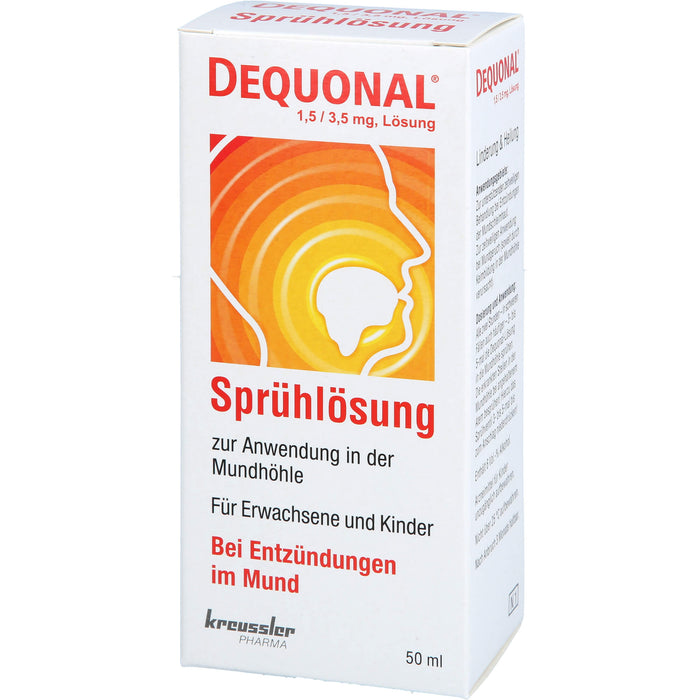 DEQUONAL Sprühlösung bei Entzündungen im Mund, 50 ml Lösung