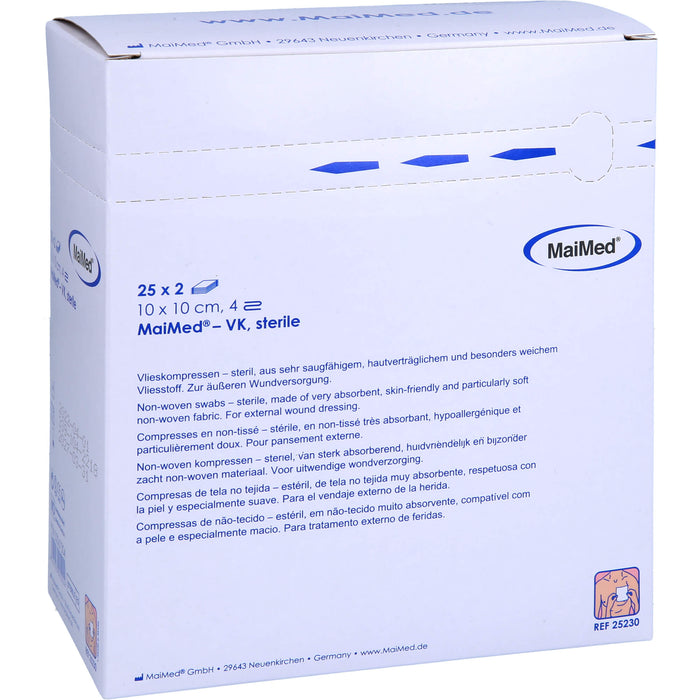 MaiMed Vlieskompressen 10 x 10 cm 4-fach steril, 50 St. Kompressen