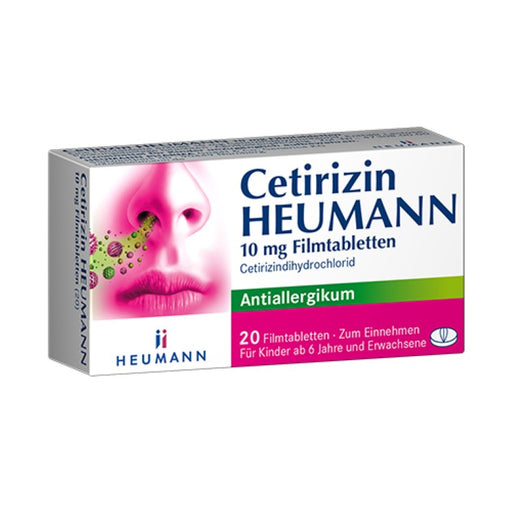 Cetirizin Heumann 10 mg Filmtabletten Antiallergikum, 20 St. Tabletten